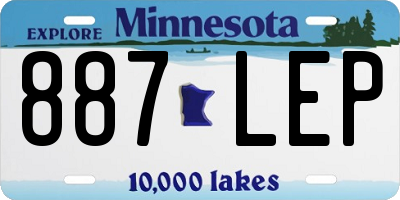 MN license plate 887LEP