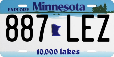MN license plate 887LEZ