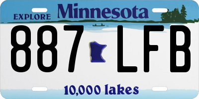 MN license plate 887LFB