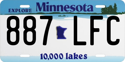 MN license plate 887LFC