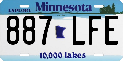 MN license plate 887LFE