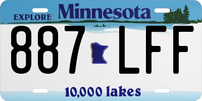 MN license plate 887LFF