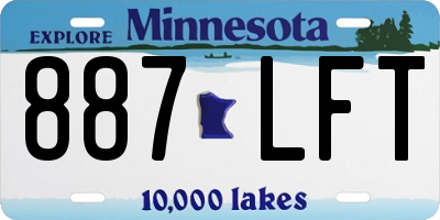 MN license plate 887LFT