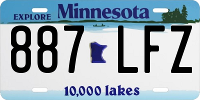 MN license plate 887LFZ