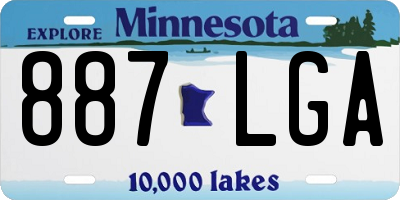 MN license plate 887LGA