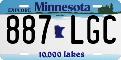 MN license plate 887LGC