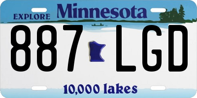 MN license plate 887LGD
