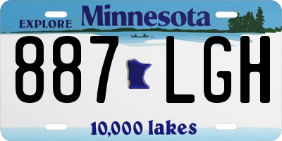 MN license plate 887LGH
