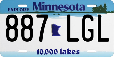 MN license plate 887LGL