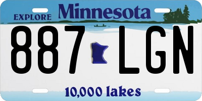 MN license plate 887LGN