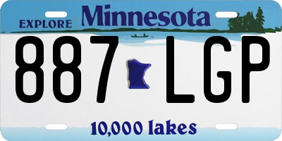 MN license plate 887LGP