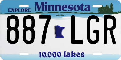 MN license plate 887LGR