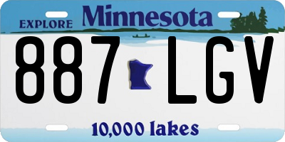 MN license plate 887LGV