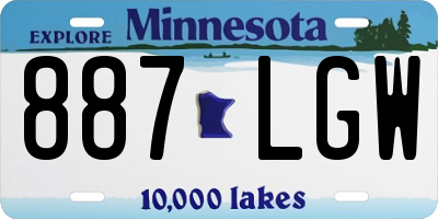 MN license plate 887LGW