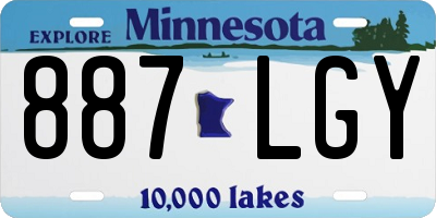 MN license plate 887LGY