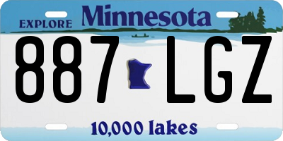 MN license plate 887LGZ