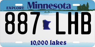 MN license plate 887LHB