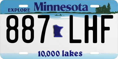 MN license plate 887LHF