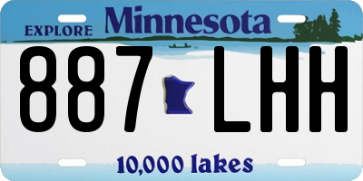 MN license plate 887LHH