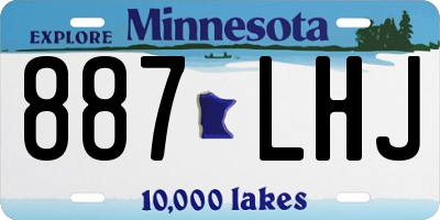 MN license plate 887LHJ