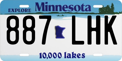 MN license plate 887LHK