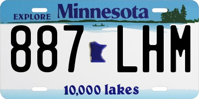 MN license plate 887LHM