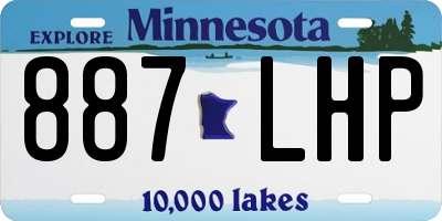 MN license plate 887LHP