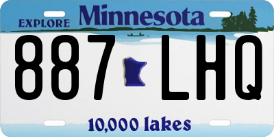 MN license plate 887LHQ