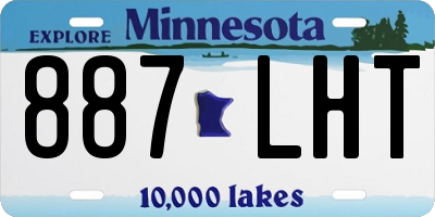 MN license plate 887LHT