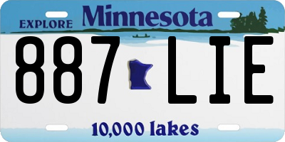 MN license plate 887LIE