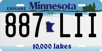 MN license plate 887LII