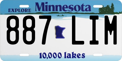 MN license plate 887LIM