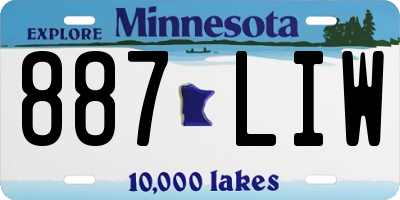 MN license plate 887LIW