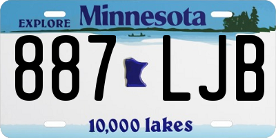 MN license plate 887LJB