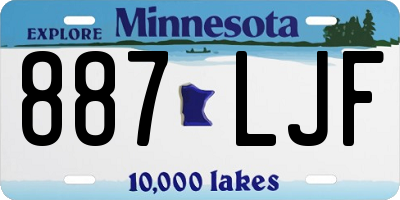 MN license plate 887LJF