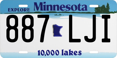 MN license plate 887LJI