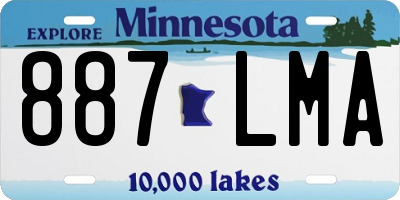 MN license plate 887LMA