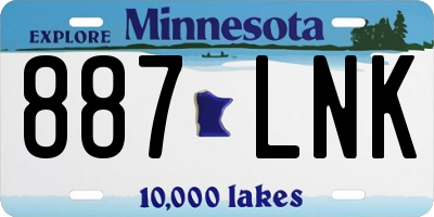 MN license plate 887LNK