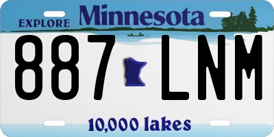MN license plate 887LNM