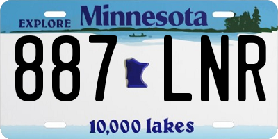 MN license plate 887LNR