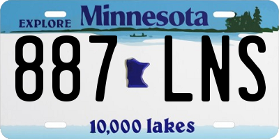 MN license plate 887LNS