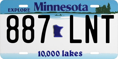 MN license plate 887LNT