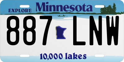 MN license plate 887LNW