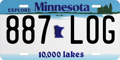 MN license plate 887LOG