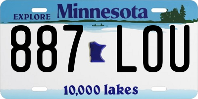 MN license plate 887LOU