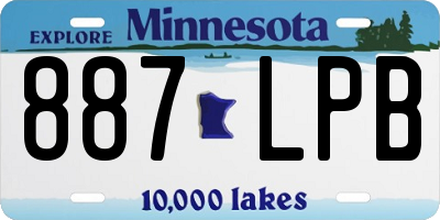MN license plate 887LPB