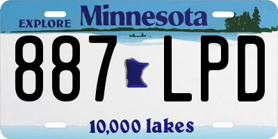 MN license plate 887LPD