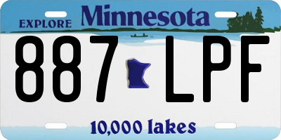MN license plate 887LPF