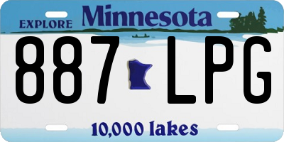 MN license plate 887LPG
