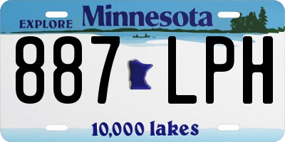 MN license plate 887LPH